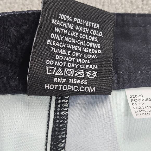 Hot Topic Swim Trunks Demon Slayer Mens Board Short XL Check Black Green NWT - Picture 9 of 10